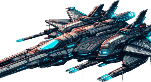 player ship.
Single Game Texture.  In-Game asset.  2d.  Blank background.  High contrast.  No shadows