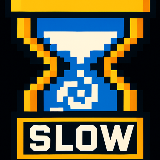 Type SLOW bottom of the amblem