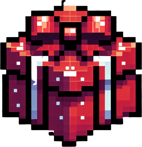 pixel art of a christmas present. Single Game Texture. In-Game asset. 2d. Blank background. High contrast. No shadows.