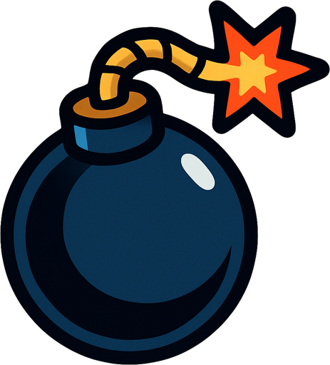 bomb.
In-Game asset.  2d.  High contrast.  No shadows