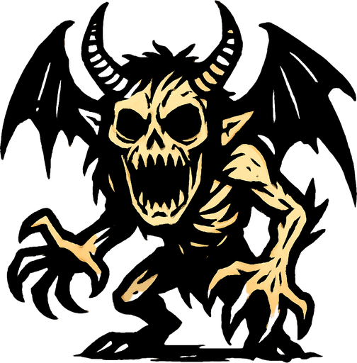 Personaje aterrador.
In-Game asset.  2d.  High contrast.  No shadows