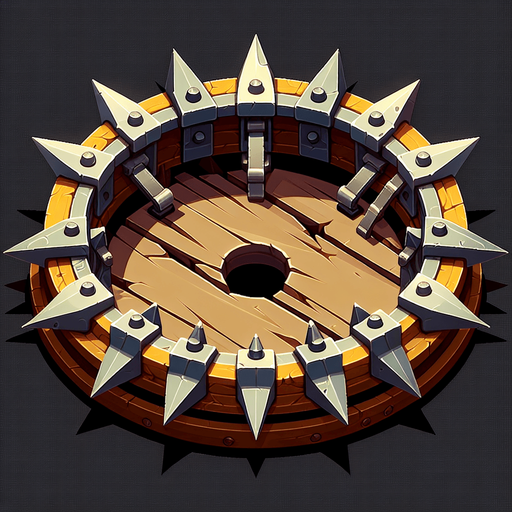 A trap.
Single Game Texture. In-Game asset. 2d. Blank background. High contrast. No shadows.