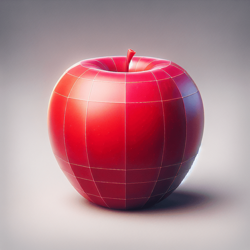 Apple.
Single Game Texture. In-Game asset. 2d. Blank background. High contrast. No shadows.