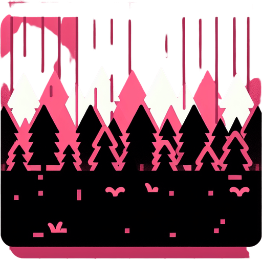 pink forest template background pixels 2d  düz zemin.
Single Game Texture.  In-Game asset.  2d.  Blank background.  High contrast.  No shadows. bacground pink templete and trees