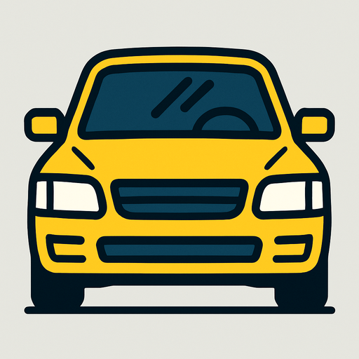 Car facing front.
In-Game asset.  2d.  High contrast.  No shadows