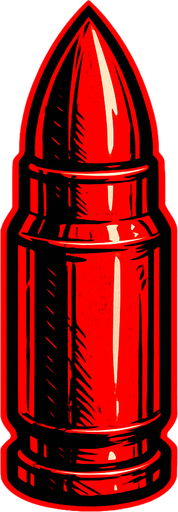 bullet cool detailed strong red 
epic.
In-Game asset.  2d.  High contrast.  No shadows