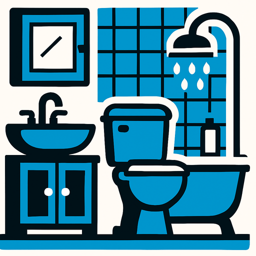 bathrom.
In-Game asset.  2d.  High contrast.  No shadows