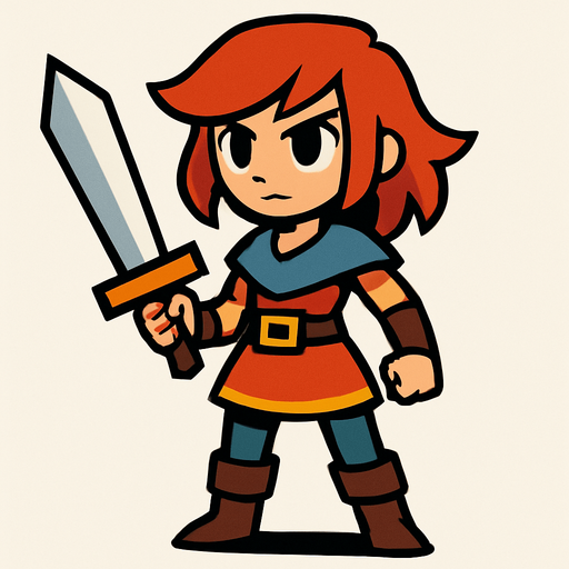 Full body person.
In-Game asset.  2d.  High contrast.  No shadows