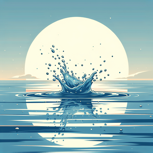 Small splash in water.
Single Game Texture.  In-Game asset.  2d.  Blank background.  High contrast.  No shadows