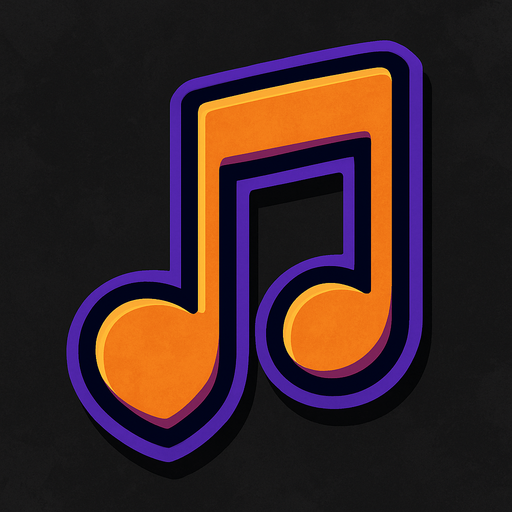 music note.
In-Game asset.  2d.  High contrast.  No shadows