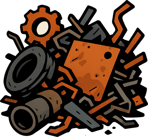 CHATARRA.
In-Game asset.  2d.  High contrast.  No shadows