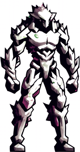 There is green liquid all over the character's back