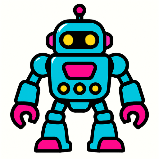 robot.
In-Game asset.  2d.  High contrast.  No shadows