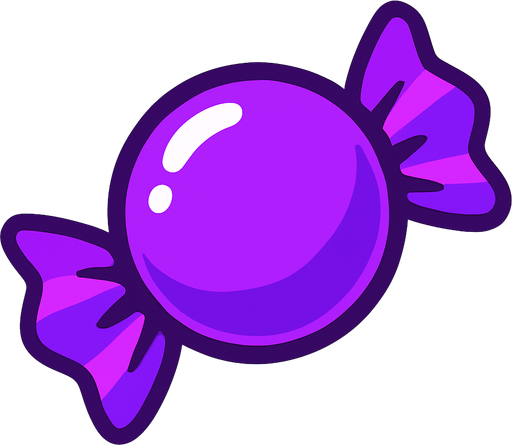 candy purple.
In-Game asset.  2d.  High contrast.  No shadows