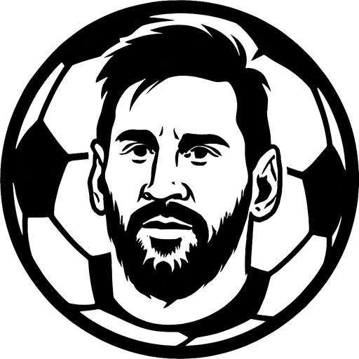 Topun üzərində Messinin başının şəkli olsun.
In-Game asset.  2d.  High contrast.  No shadows