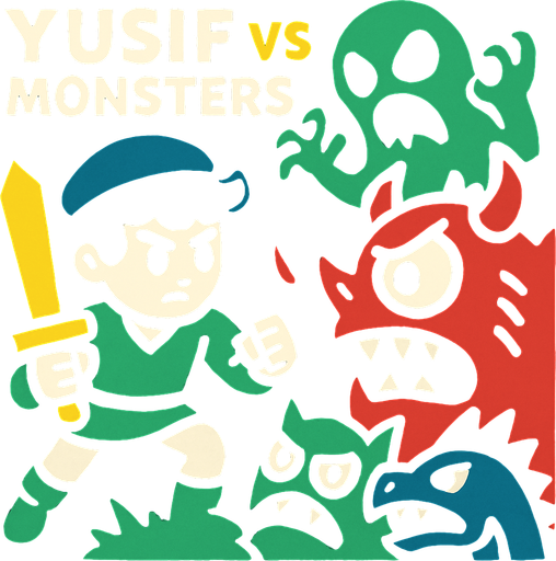 Yusif VS Monsters.
In-Game asset.  2d.  High contrast.  No shadows