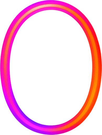neon pink purple red orange oval filled in blue nuaces.
In-Game asset.  2d.  High contrast.  No shadows