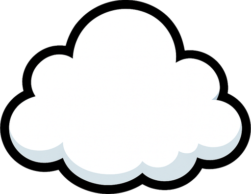 white cloud.
In-Game asset.  2d.  High contrast.  No shadows