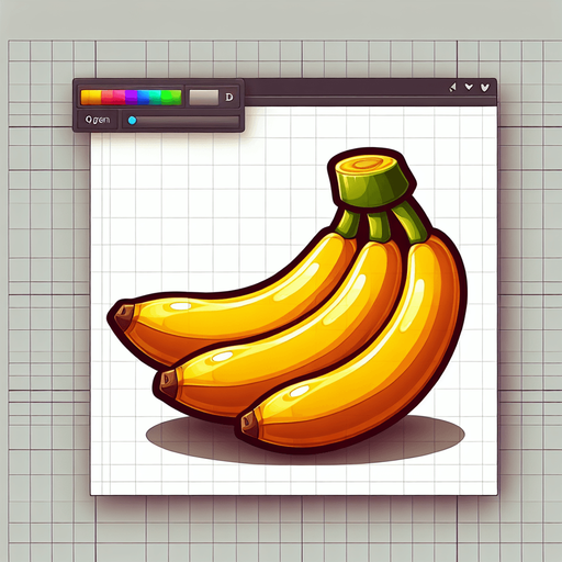 A bunch of bananas in a cartoon image..
Single Game Texture. In-Game asset. 2d. Blank background. High contrast. No shadows.