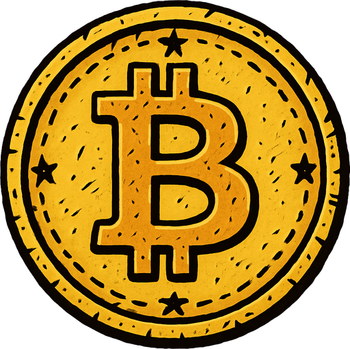 bitcoin sembollü sarı eski madeni para.
In-Game asset.  2d.  High contrast.  No shadows