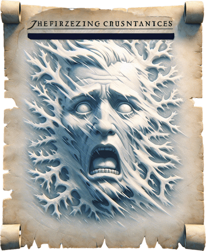 the text "freezing circumstances", in a old font