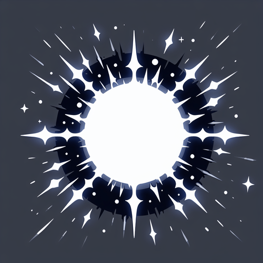 Glowing white dot with spike sprite sheet.
Single Game Texture. In-Game asset. 2d. Blank background. High contrast. No shadows.