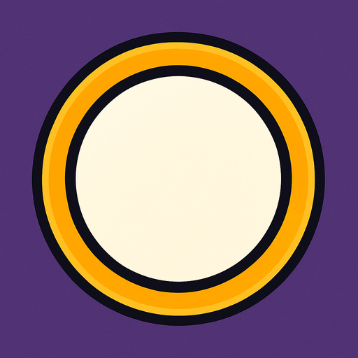 Circle.
In-Game asset.  2d.  High contrast.  No shadows