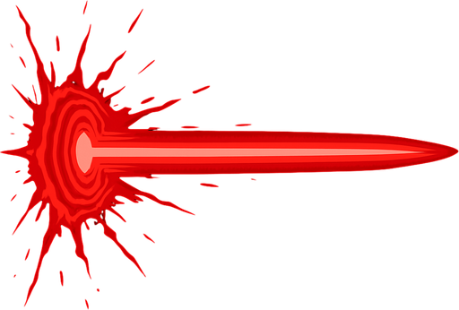 A huge Laser beam, red.
In-Game asset.  2d.  High contrast.  No shadows