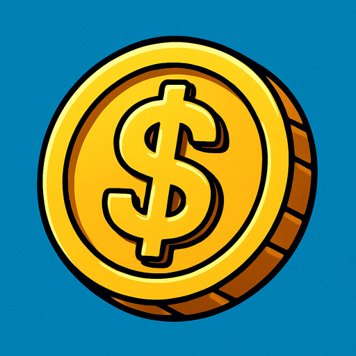 Dolar Simgeli Altın.
In-Game asset.  2d.  High contrast.  No shadows