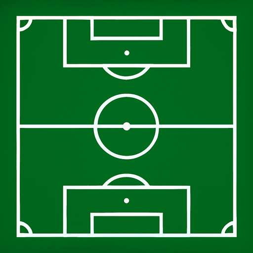 Futbol sahası.
In-Game asset.  2d.  High contrast.  No shadows