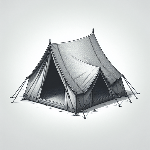 camptent
Single Game Texture.  In-Game asset.  2d.  Blank background.  High contrast.