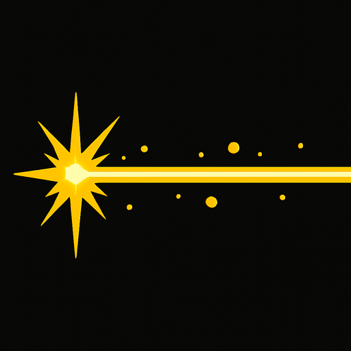 sarı lazer.
In-Game asset.  2d.  High contrast.  No shadows