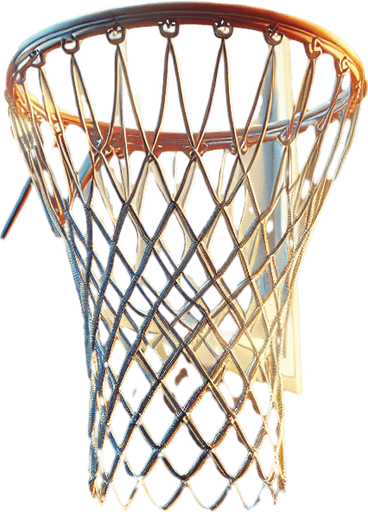 Basketball hoop.
Single Game Texture. In-Game asset. 3D. Full background. High contrast. 
Yes shadows.
