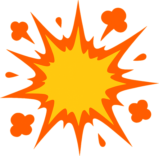 create explode.
In-Game asset.  2d.  High contrast.  No shadows