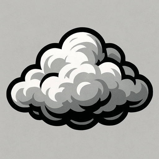 cloudy.
In-Game asset.  2d.  High contrast.  No shadows