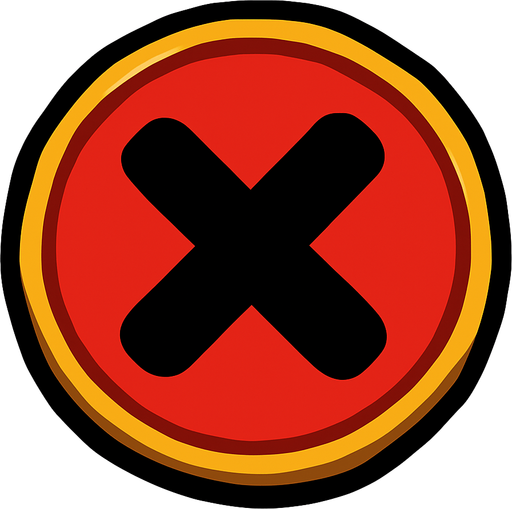 X button.
In-Game asset.  2d.  High contrast.  No shadows