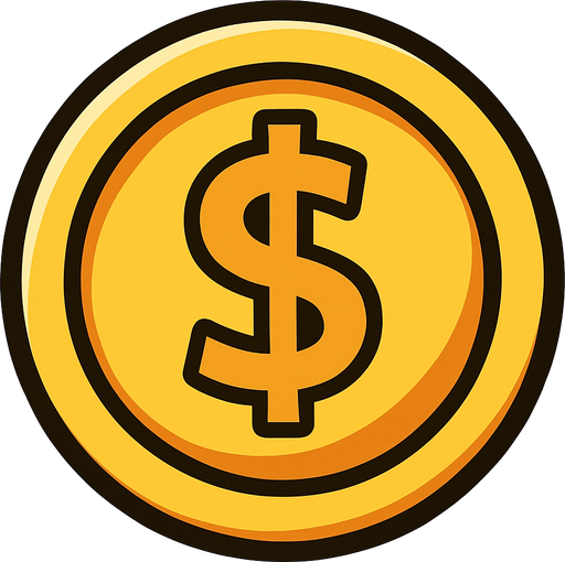 coin.
In-Game asset.  2d.  High contrast.  No shadows. coin