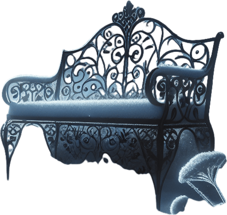 Photorealistic wonderfull Snowy winter garden at night