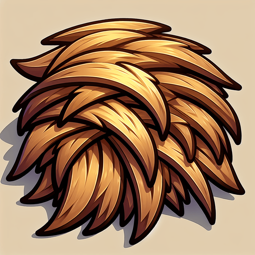 cartoo brown straw lines.
Single Game Texture.  In-Game asset.  2d.  Blank background.  High contrast.  No shadows