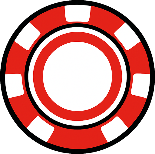 poker chip.
In-Game asset.  2d.  High contrast.  No shadows
