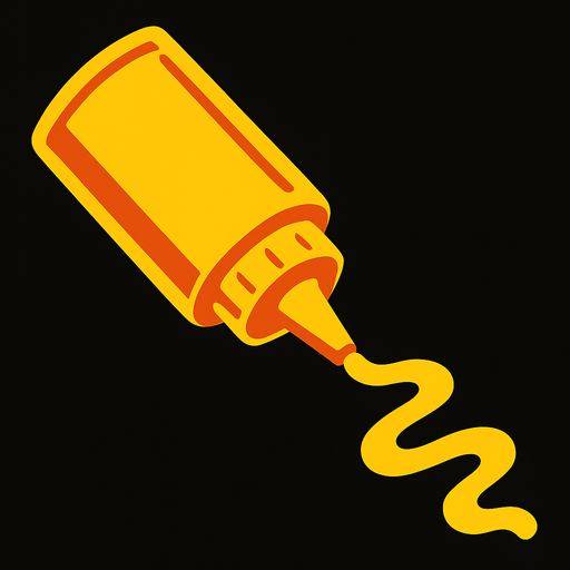 squirt mustard.
In-Game asset.  2d.  High contrast.  No shadows