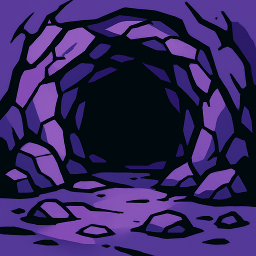 Cave.
In-Game asset.  2d.  High contrast.  No shadows