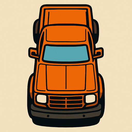 top view truck.
In-Game asset.  2d.  High contrast.  No shadows