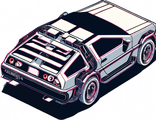 The car emits lights from the headlights