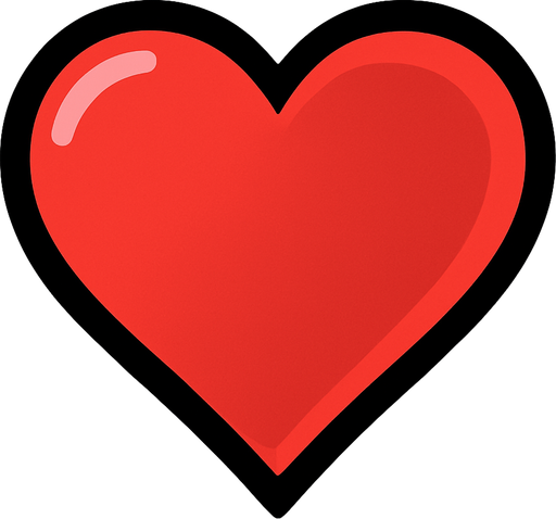 HEART.
In-Game asset.  2d.  High contrast.  No shadows