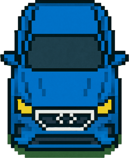 pixel art Togg bird's eye view.
In-Game asset.  2d.  High contrast.  No shadows