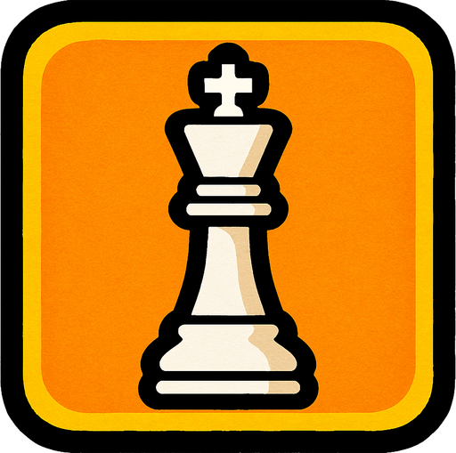 satranç ile ilgili buton resmi.
In-Game asset.  2d.  High contrast.  No shadows
