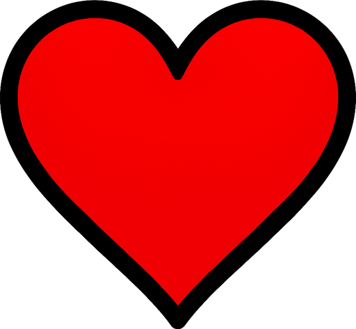 kalbi kırmızı yap.
In-Game asset.  2d.  High contrast.  No shadows. bu kalbi  kırmızı yap