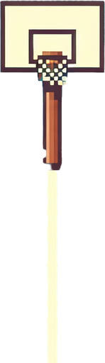 basketball court background seen from the perspective of a player. pixelated. 8 bit.
Single Game Texture. In-Game asset. 2d. Blank background. High contrast. No shadows.