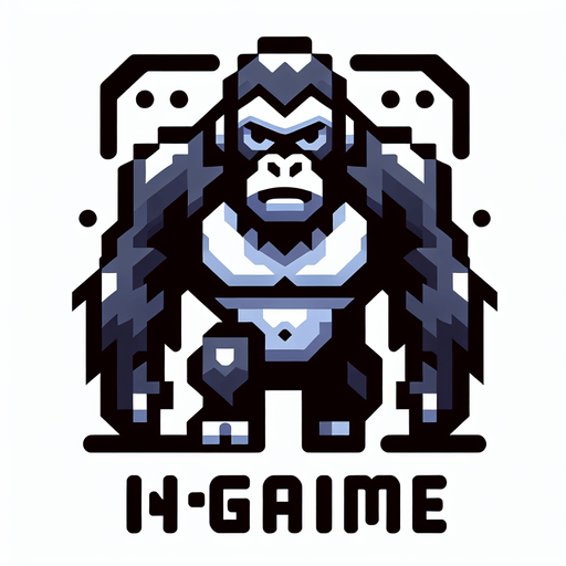 GORILLA.
Single Game Texture. In-Game asset. 2d. Blank background. High contrast. No shadows.